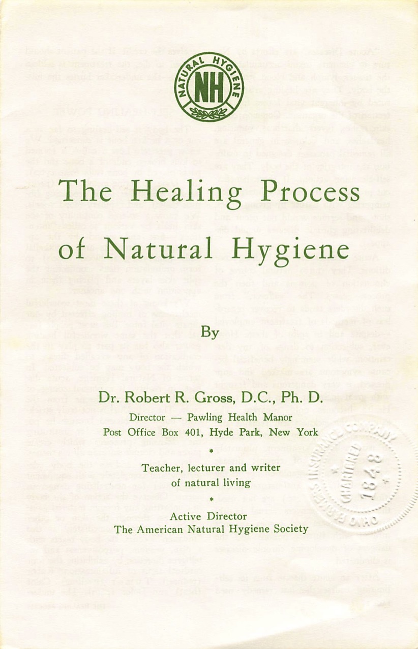 The Healing Process of Natural Hygiene