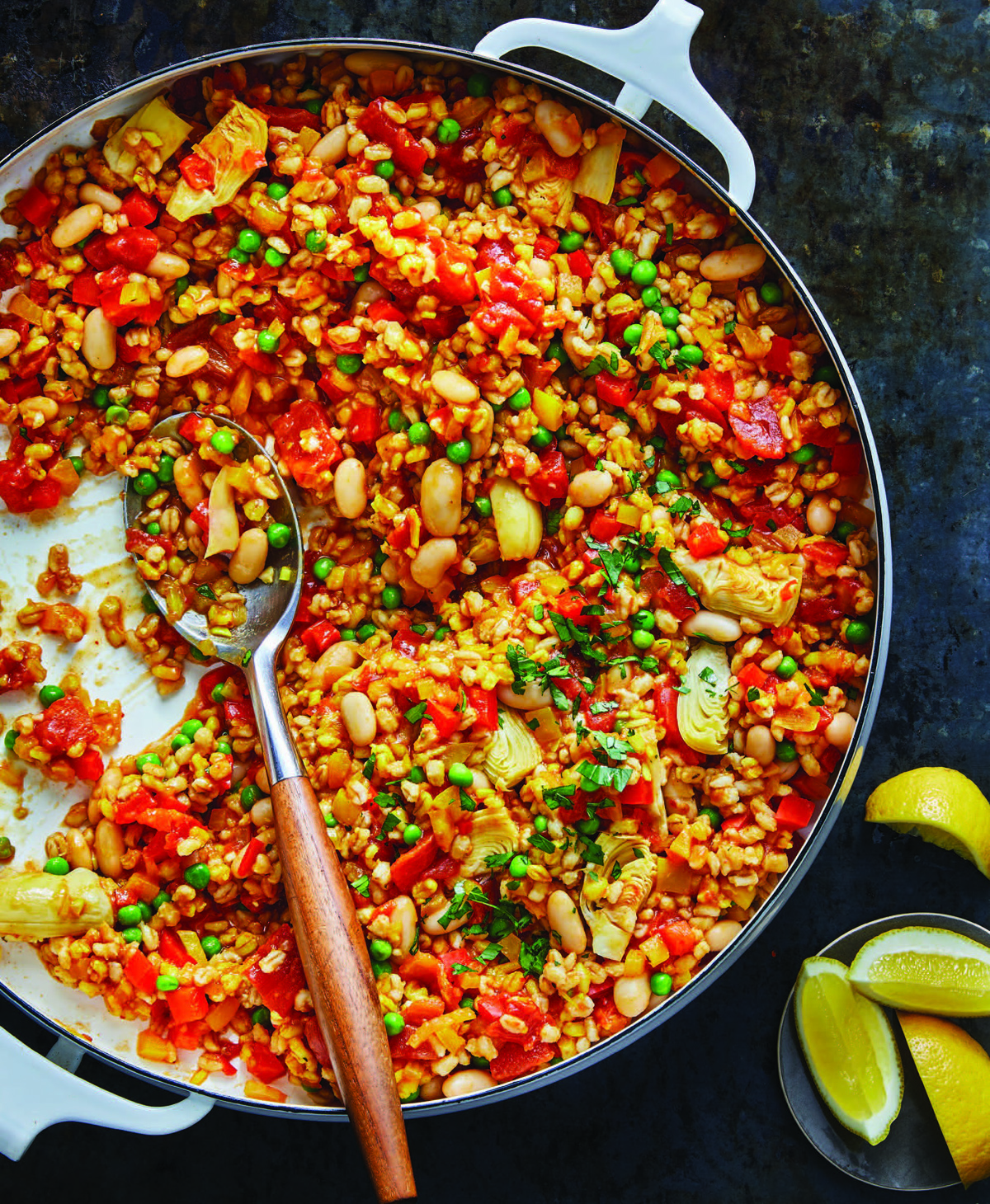 Vegetable Paella with Golden Barley
