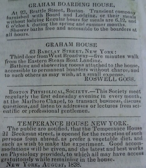 Advertisement of the Graham Boarding House