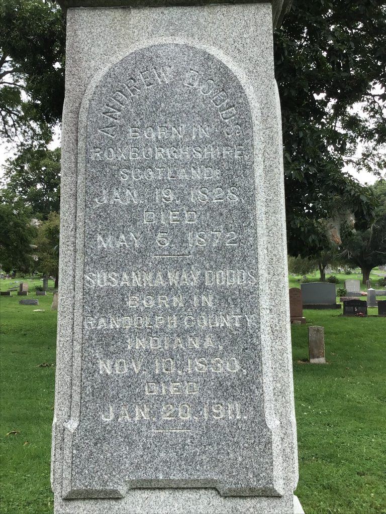 Tombstone-Susanna and Andrew Dodds