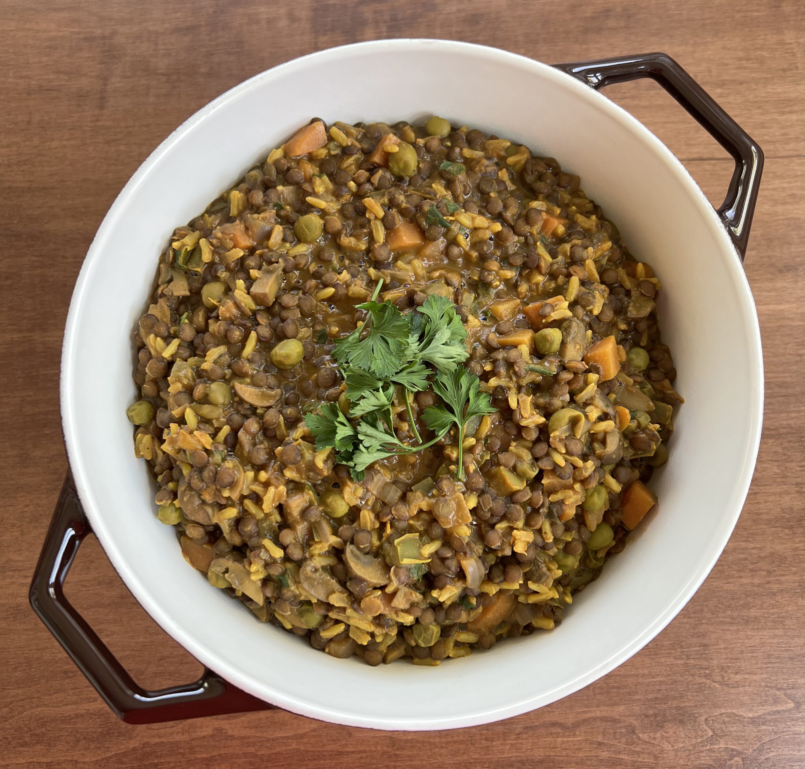 Rice and Lentils Primavera