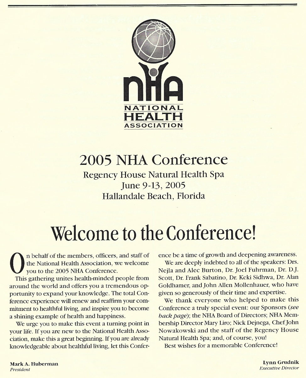 Conference Program. Hallandale, FL. – 2005
