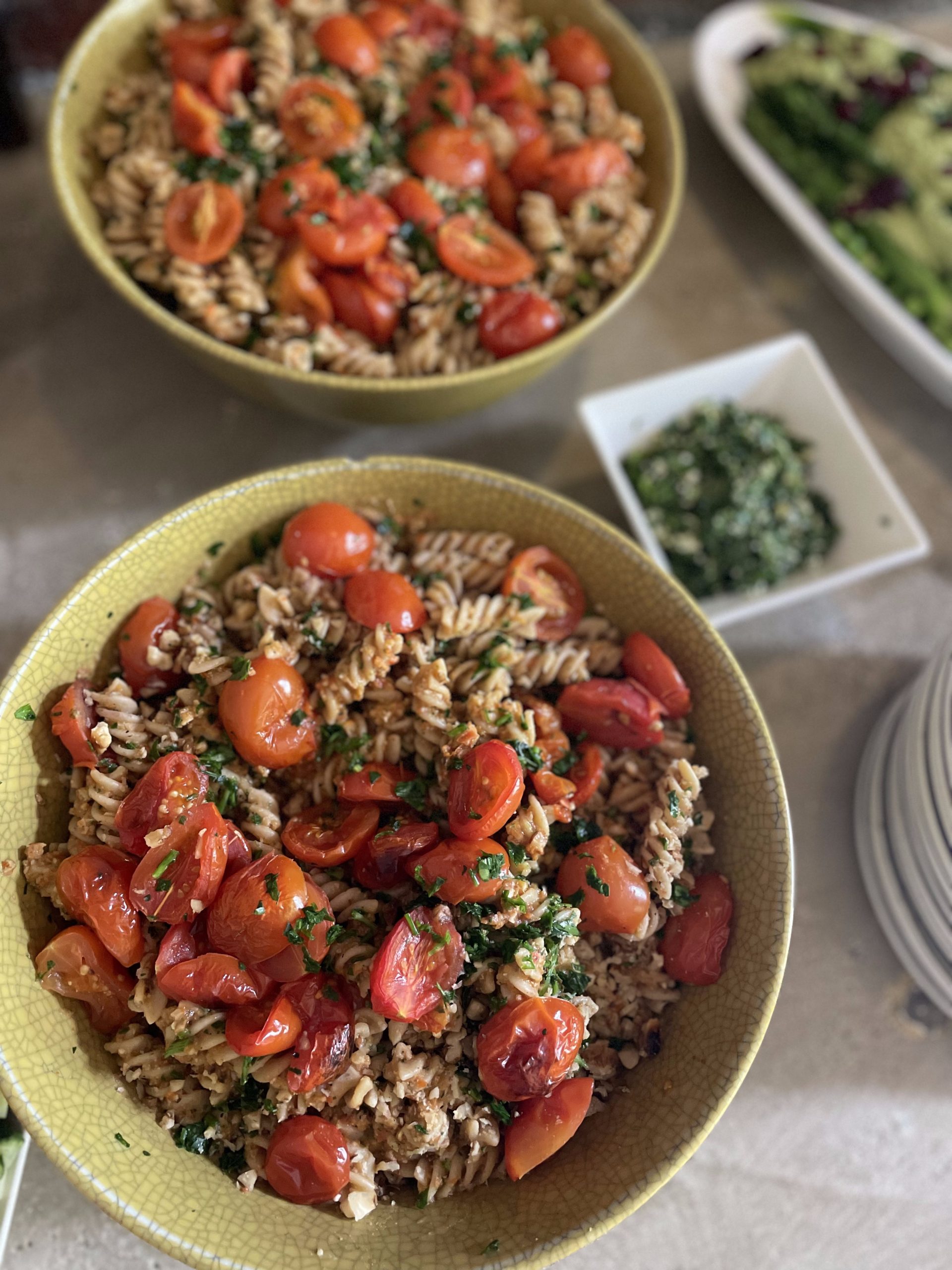 Roasted Tomato, Hazelnut, and Gremolata Pasta