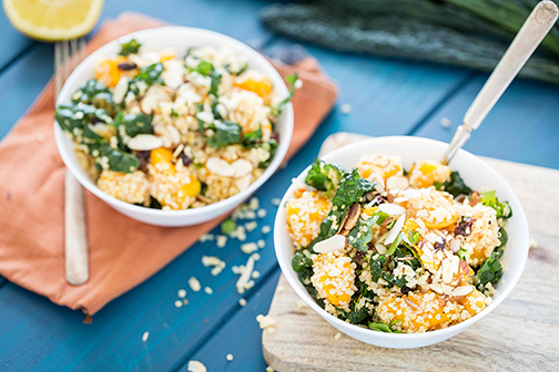 Quinoa with Kale and Roasted Butternut Squash
